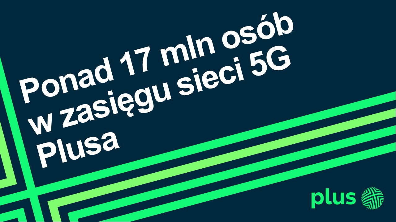 Ponad 17 milionów mieszkańców Polski w zasięgu 5G Plusa